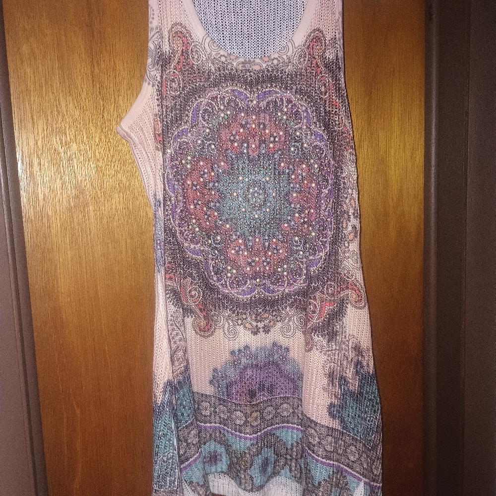 Vocal sweater material,bling tank